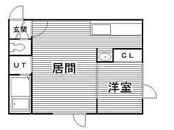 アークコート豊平3 1LDKの間取図画像