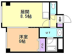 ゆとり南郷 1LDKの間取図画像