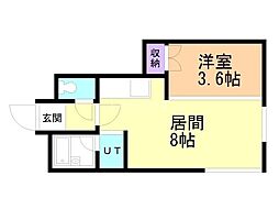 アーバンテラス東札幌2 1LDKの間取図画像