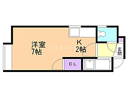 イーグル・ランディング 1Kの間取図画像
