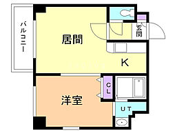 SEIRA豊平 1LDKの間取図画像
