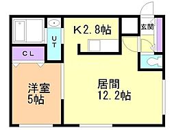 ル・ヌアージュ 1LDKの間取図画像