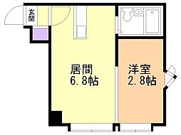 ハウスロイヤルカープ 1DKの間取図画像