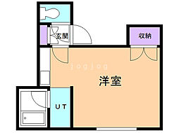グァレンテ栄通2 ワンルームの間取図画像