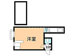 MMハイツ2 ワンルームの間取図画像