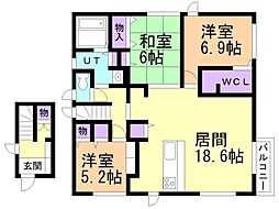 Tommyhills 3LDKの間取図画像
