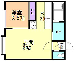 アークコート豊平3 1LDKの間取図画像