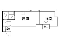 エトワール東札幌 ワンルームの間取図画像