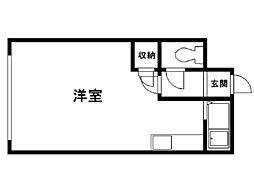ダイワ南郷2 ワンルームの間取図画像