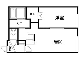 ルミエール栄通10 1LDKの間取図画像
