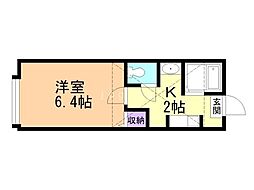 ロイヤルガーデン東札幌 1Kの間取図画像