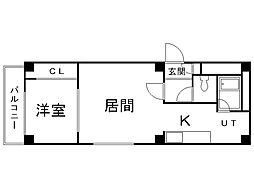 セトル豊平3・4 1LDKの間取図画像