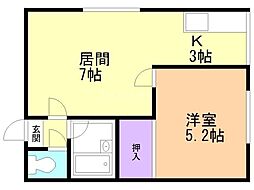 ビデッジ18 1LDKの間取図画像