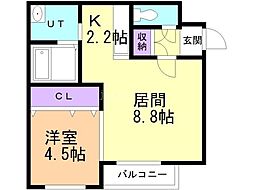 アヴァンセ 1LDKの間取図画像