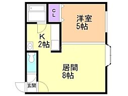 パブリック56 1LDKの間取図画像
