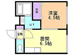 プロスペクト菊水 1DKの間取図画像