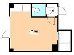 コスモス菊水 ワンルームの間取図画像