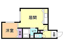 パームヒル南郷1 1LDKの間取図画像