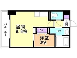 HF東札幌レジデンス 1LDKの間取図画像