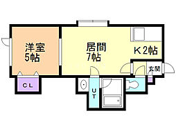 ディパ・ハーティ 1LDKの間取図画像
