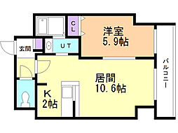 間取図画像 1LDK