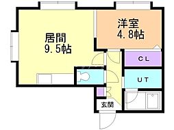 間取図画像 1LDK
