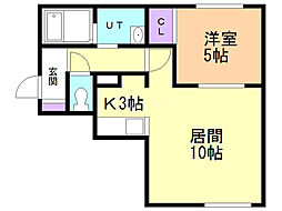 間取図画像 1LDK
