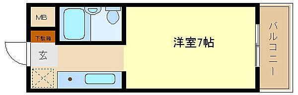 レジデンス清水ヶ丘 209｜兵庫県神戸市垂水区清水が丘3丁目(賃貸マンション1R・2階・15.40㎡)の写真 その2