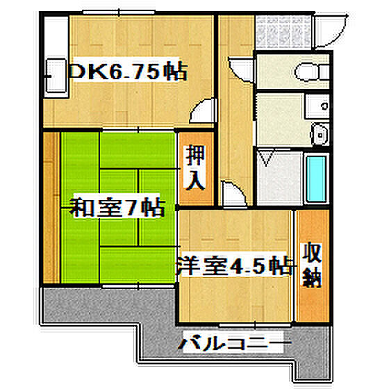 フォレストコート明石 23｜兵庫県明石市魚住町中尾(賃貸マンション2DK・2階・43.50㎡)の写真 その2