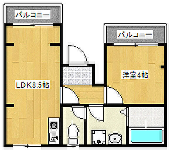 グリーンロイヤル 201｜兵庫県神戸市灘区曾和町1丁目(賃貸マンション1LDK・2階・35.00㎡)の写真 その2