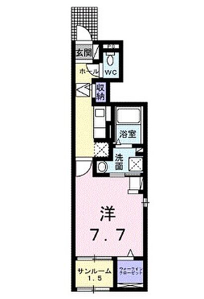 プラシード 101｜兵庫県姫路市名古山町(賃貸アパート1K・1階・31.66㎡)の写真 その2
