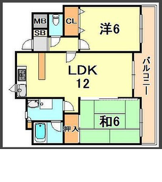 グリーンパレス塩屋 206｜兵庫県神戸市垂水区下畑町(賃貸マンション2LDK・2階・52.45㎡)の写真 その2