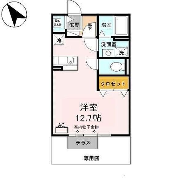 グランマーシーマサノＡ棟 103｜兵庫県姫路市飾磨区都倉1丁目(賃貸アパート1R・1階・33.61㎡)の写真 その2