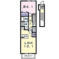 デーアフィオーレ 204 ｜ 兵庫県明石市二見町西二見駅前4丁目（賃貸アパート1LDK・2階・42.37㎡） その2