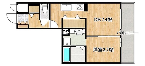 兵庫県神戸市東灘区本山中町1丁目(賃貸アパート1DK・2階・30.30㎡)の写真 その2