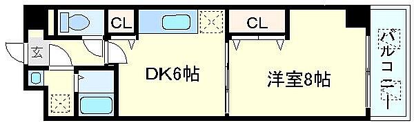 兵庫県明石市魚住町金ケ崎(賃貸マンション1DK・4階・33.44㎡)の写真 その2