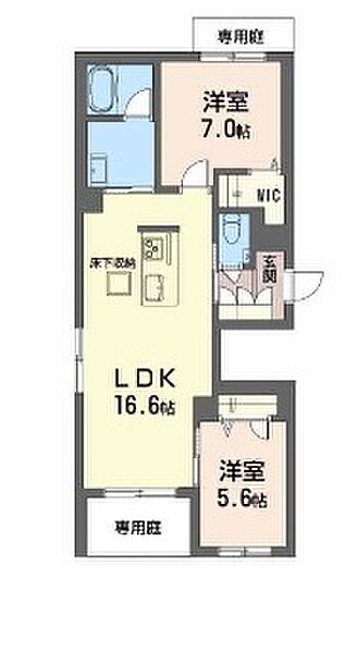 兵庫県神戸市垂水区高丸1丁目(賃貸マンション2LDK・1階・64.99㎡)の写真 その2