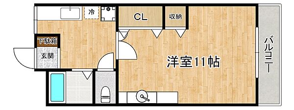 兵庫県神戸市東灘区本山南町9丁目(賃貸マンション1DK・4階・32.00㎡)の写真 その2