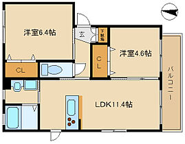 兵庫県加古川市別府町西町（賃貸アパート2LDK・2階・49.25㎡） その2