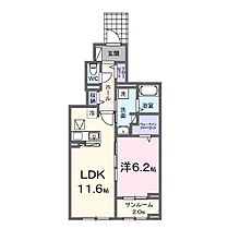 兵庫県姫路市花田町上原田（賃貸アパート1LDK・1階・50.03㎡） その2