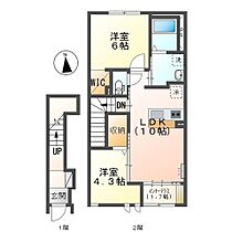 兵庫県加東市喜田2丁目（賃貸アパート2LDK・2階・56.18㎡） その2