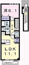 兵庫県姫路市北今宿2丁目（賃貸アパート1LDK・2階・44.90㎡） その2