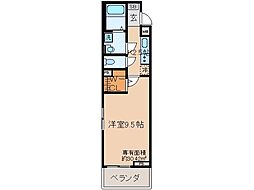 プチフラン 1Kの間取図画像