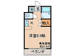 メゾンマロニエ ワンルームの間取図画像