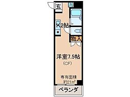 エクレール村瀬 1Kの間取図画像