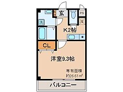 間取図画像 1K