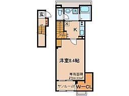 マウントック・カナサ 1Kの間取図画像