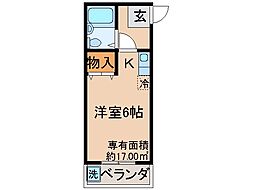 VIP大宅マンション ワンルームの間取図画像
