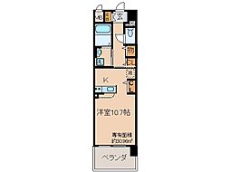 ソレアード小柳 ワンルームの間取図画像