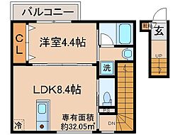 LUANA 1LDKの間取図画像